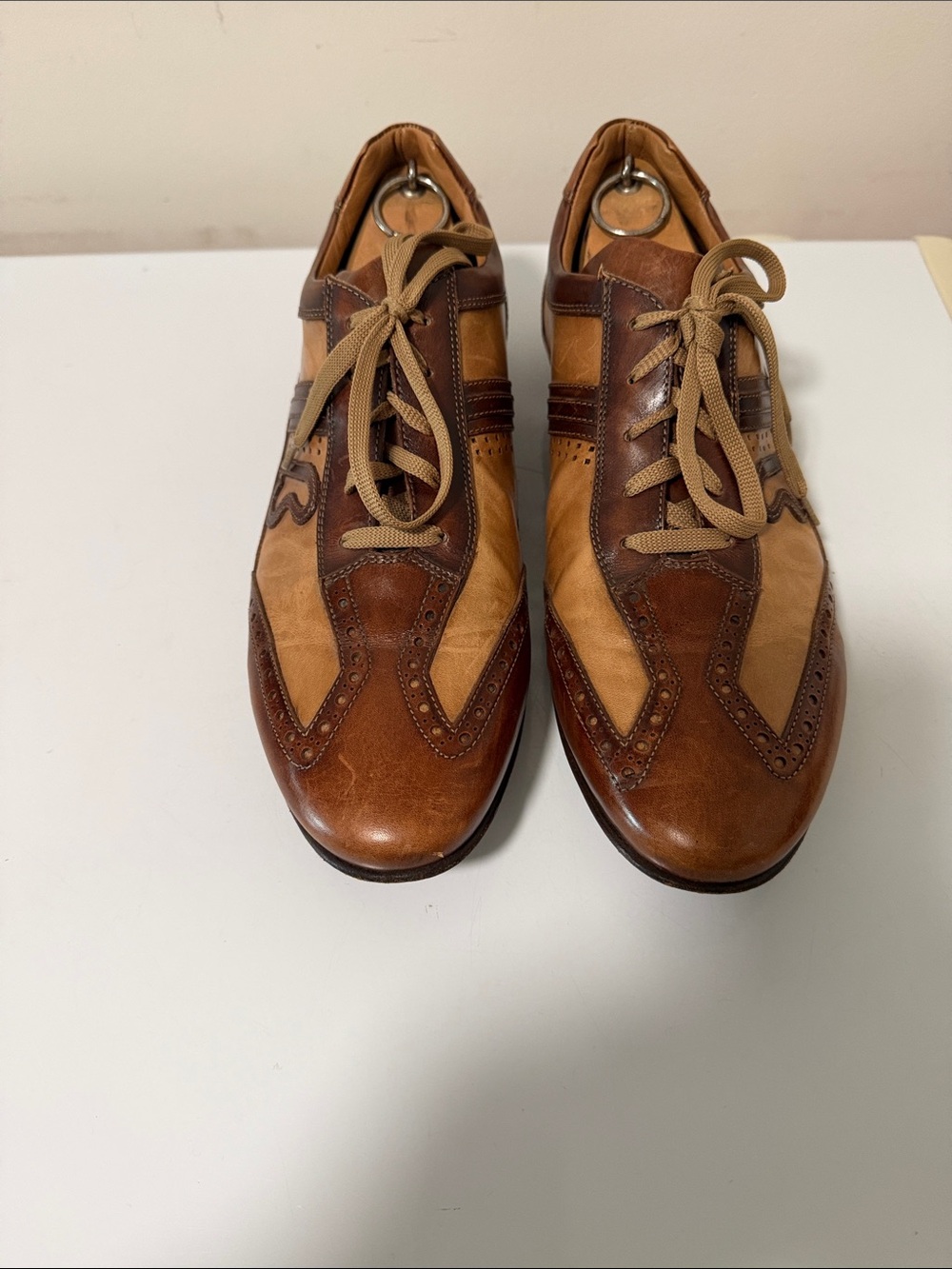Bally Two-Tone Brown and Tan Wingtip Derbys